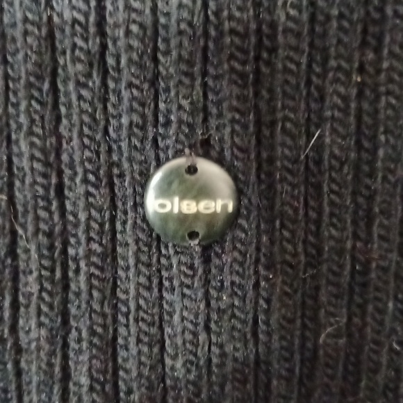 Olsen Henny Open Front Wool Yarn Cardigan Sweater Golden Glam M - Picture 6 of 16